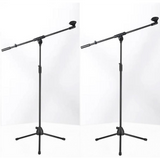 Stage Stands Tripod Mic Stand with Boom 2-Pack - Side View