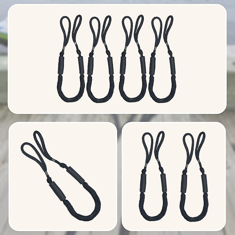 4 Pack Marine Bungee Dock Line Boat Mooring Rope Anchor Cord Stretch