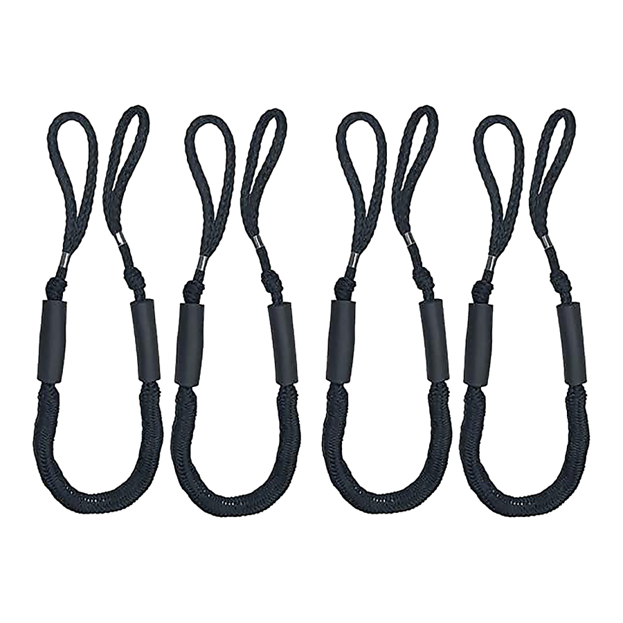 4 Pack Marine Bungee Dock Line Boat Mooring Rope Anchor Cord Stretch