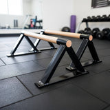 Premium Parallette Pair Gymnastics Push Up Bars - Front View