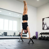 Premium Parallette Pair Gymnastics Push Up Bars - Rear View