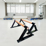 Premium Parallette Pair Gymnastics Push Up Bars - Rear View