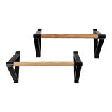 Premium Parallette Pair Gymnastics Push Up Bars - Top-Down View