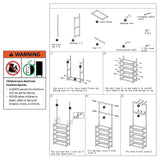 Large Wooden 5 Tiers Hat Coat Stand Clothes Shoe Rack Hanger Hooks Shelf Storage - Extra Image