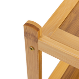Large Wooden 5 Tiers Hat Coat Stand Clothes Shoe Rack Hanger Hooks Shelf Storage - Rear View