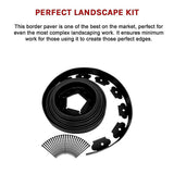 Landscape No Dig Lawn Garden Edging Kit 10m Flexible Durable Border Paver - Low Angle