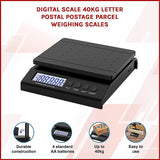 Digital Scale 40kg Letter Postal Postage Parcel Weighing Scales - Side View