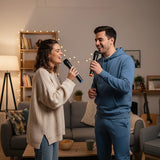 2 x Wireless Microphone Handheld Cordless Professional Mic Karaoke Receiver - Rear View