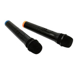 2 x Wireless Microphone Handheld Cordless Professional Mic Karaoke Receiver - Close-Up Angle