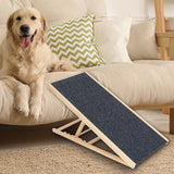 Foldable Dog Pet Ramp Adjustable Height Dogs Stairs for Bed Sofa Car 100cm - Front View