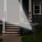 Solar LED Spotlight - Solar-powered motion-activated LED security light - Front View