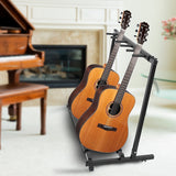 Guitar Stand 5 Holder Guitar Folding Stand Rack Band Stage Bass Acoustic Guitar - Front View