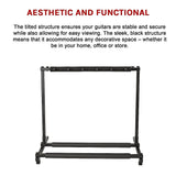 Guitar Stand 5 Holder Guitar Folding Stand Rack Band Stage Bass Acoustic Guitar - Top-Down View