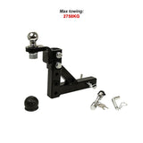Adjustable Tow Bar Tongue Hitch 50mm Ball Towbar Drop Trailer Caravan 4WD - Low Angle