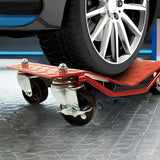 Auto Dolly Car Dolly Wheel Tire 12x16 Skate 6000lb Repair Slide Set of (4) - Front View