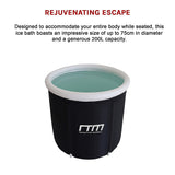 Premium Portable Ice Bath Inflatable Foldable Cold Water Therapy - Low Angle