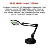 10X Magnifying Glass Desk Light Magnifier LED Lamp Reading Lamp With Base - Extra Image