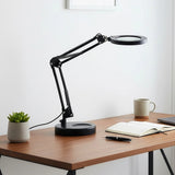 10X Magnifying Glass Desk Light Magnifier LED Lamp Reading Lamp With Base - Front View