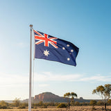 Australian Flag Heavy Duty Woven Spun Poly Australia Flag Metal Clips - Front View