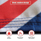 Australian Flag Heavy Duty Woven Spun Poly Australia Flag Metal Clips - Top-Down View