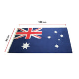 Australian Flag Heavy Duty Woven Spun Poly Australia Flag Metal Clips - Extra Image