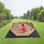 Kids Sand Pit Large Octagonal Wooden Sandpit, image 5
