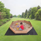 Kids Sand Pit Large Octagonal Wooden Sandpit - 45-Degree Angle
