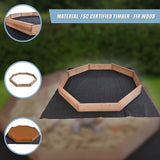 Kids Sand Pit Large Octagonal Wooden Sandpit - Low Angle