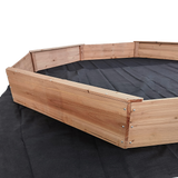 Kids Sand Pit Large Octagonal Wooden Sandpit - Rear View