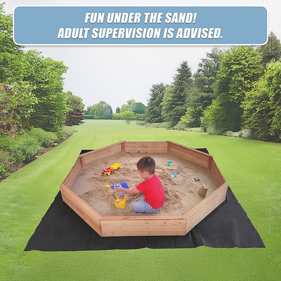 Kids Sand Pit Large Octagonal Wooden Sandpit, image 9