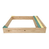 Wooden Kids Backyard Sandbox Children Outdoor Play Toy Sandpit - Top-Down View