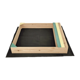 Wooden Kids Backyard Sandbox Children Outdoor Play Toy Sandpit - 45-Degree Angle