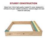 Wooden Kids Backyard Sandbox Children Outdoor Play Toy Sandpit - Extra Image