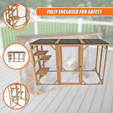 180cm Large Cat Enclosure Wooden Outdoor Cage with 3 Platforms - Extra Image