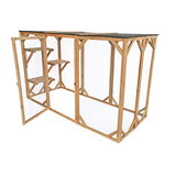 180cm Large Cat Enclosure Wooden Outdoor Cage with 3 Platforms - Top-Down View