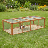 Chicken coop LARGE Run Guinea Pig Cage Villa Extension Rabbit hutch house pen - Close-Up Angle