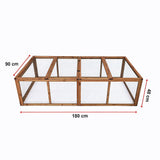 Chicken coop LARGE Run Guinea Pig Cage Villa Extension Rabbit hutch house pen - Low Angle