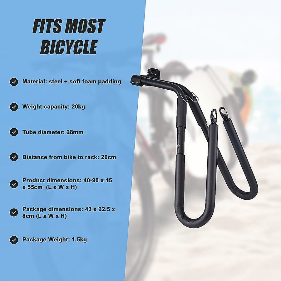 Adjustable Surfboard Skimboard Bicycle Rack Carrier