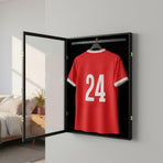 Wall Display/Case Lockable Rack 80cm Football Basketball Jersey Storage Box