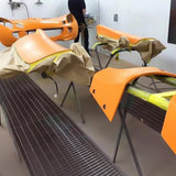 Fender Work Bench Panel Stand Curved Legs Panel Repair Beating Spray Painting - Rear View