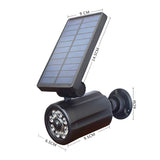 Solar LED Spotlight Motion Activated Security Light - Rear View