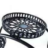 4 Layer 6 Pots Flower Holder Plant Stand Shelf 4-Wheel Free Moving Rack - Close-Up Angle