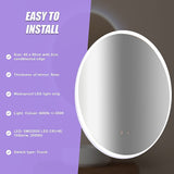 Oval Mirror LED Anti-Fog Illuminated Bathroom Living Room - Extra Image
