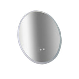 Oval Mirror LED Anti-Fog Illuminated Bathroom Living Room - Top-Down View