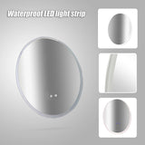 Oval Mirror LED Anti-Fog Illuminated Bathroom Living Room - Low Angle