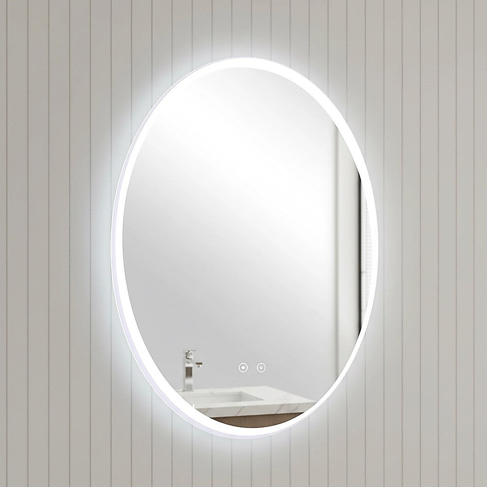 Oval Mirror LED Anti-Fog Illuminated Bathroom Living Room