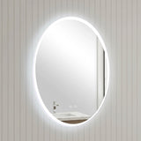 Oval Mirror LED Anti-Fog Illuminated Bathroom Living Room - Front View