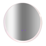 Oval Mirror LED Anti-Fog Illuminated Bathroom Living Room - Close-Up Angle