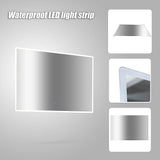 Rectangular Mirror LED Anti-Fog Illuminated Bathroom Living Room - 120x80cm - Low Angle