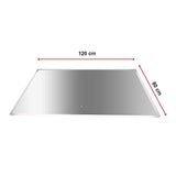 Rectangular Mirror LED Anti-Fog Illuminated Bathroom Living Room - 120x80cm